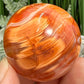 Carnelian in Orca Agate Sphere Healing Crystal Ball 90g 41mm