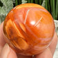 Carnelian in Orca Agate Sphere Healing Crystal Ball 90g 41mm