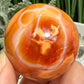 Carnelian in Orca Agate Sphere Healing Crystal Ball 90g 41mm