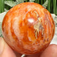 Carnelian with Quartz Sphere Healing Crystal Ball 102g 42mm