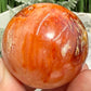 Carnelian with Quartz Sphere Healing Crystal Ball 102g 42mm