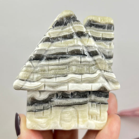 Zebra Phantom Calcite House Crystal Carving 289g