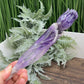 Chevron Dream Amethyst Rose Flower Crystal Carving 190g 201mm