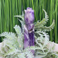 Chevron Dream Amethyst Rose Flower Crystal Carving 190g 201mm
