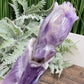 Chevron Dream Amethyst Rose Flower Crystal Carving 190g 201mm
