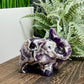 Chevron Dream Amethyst Healing Elephant Crystal Animal Carving 255g
