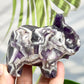 Chevron Dream Amethyst Healing Elephant Crystal Animal Carving 255g