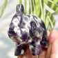 Chevron Dream Amethyst Healing Elephant Crystal Animal Carving 255g