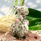 Russian Flower Cherry Blossom Jasper Llama Alpaca Crystal Animal Carving 404g