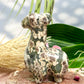 Russian Flower Cherry Blossom Jasper Llama Alpaca Crystal Animal Carving 404g