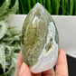 Moss Agate Quartz Druzy Flame High Quality Crystal 176g 82mm