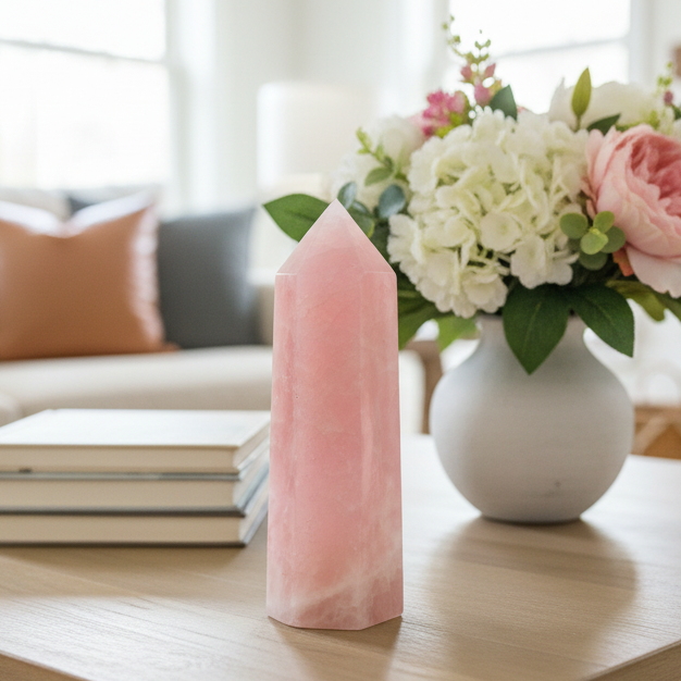 Rose Quartz Tower Healing Crystal Generator 1610g