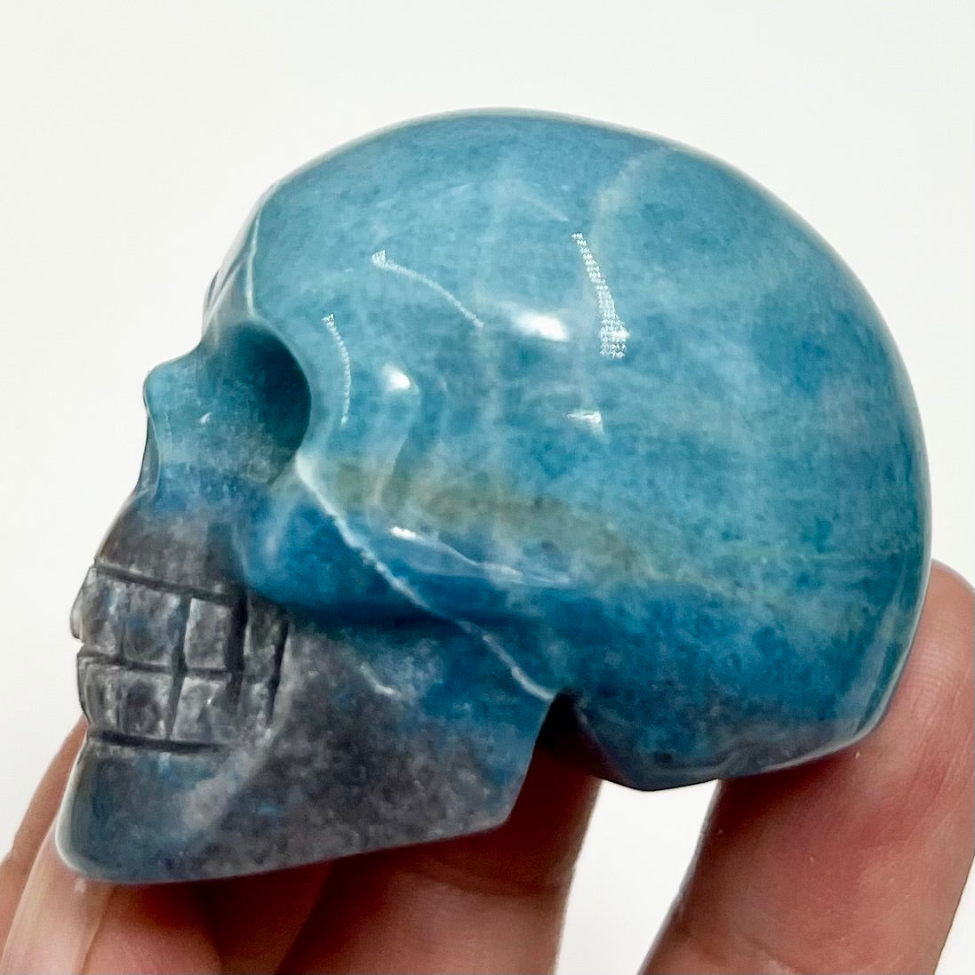 Trolleite Rare Skull 2 Inches Hand Carved Crystal Carving