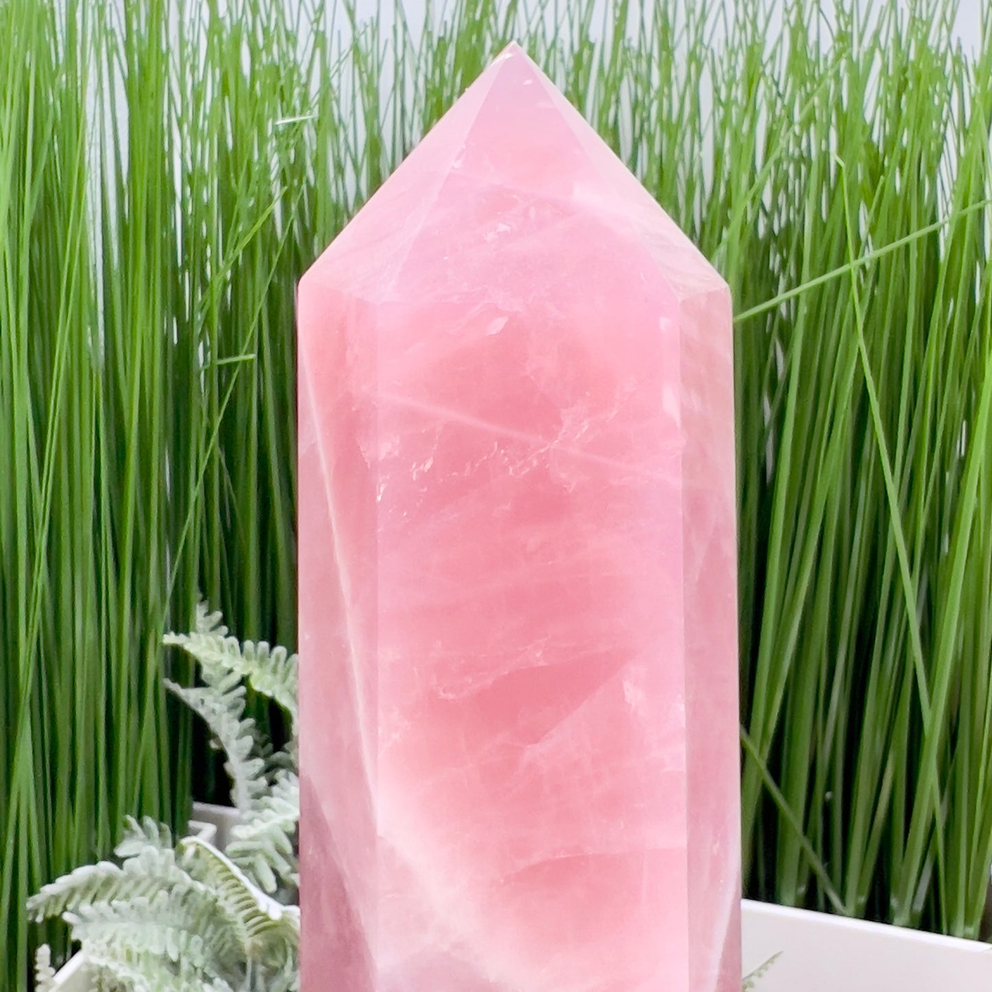 Rose Quartz Huge Tower Translucent Healing Crystal Generator 2562g 365mm