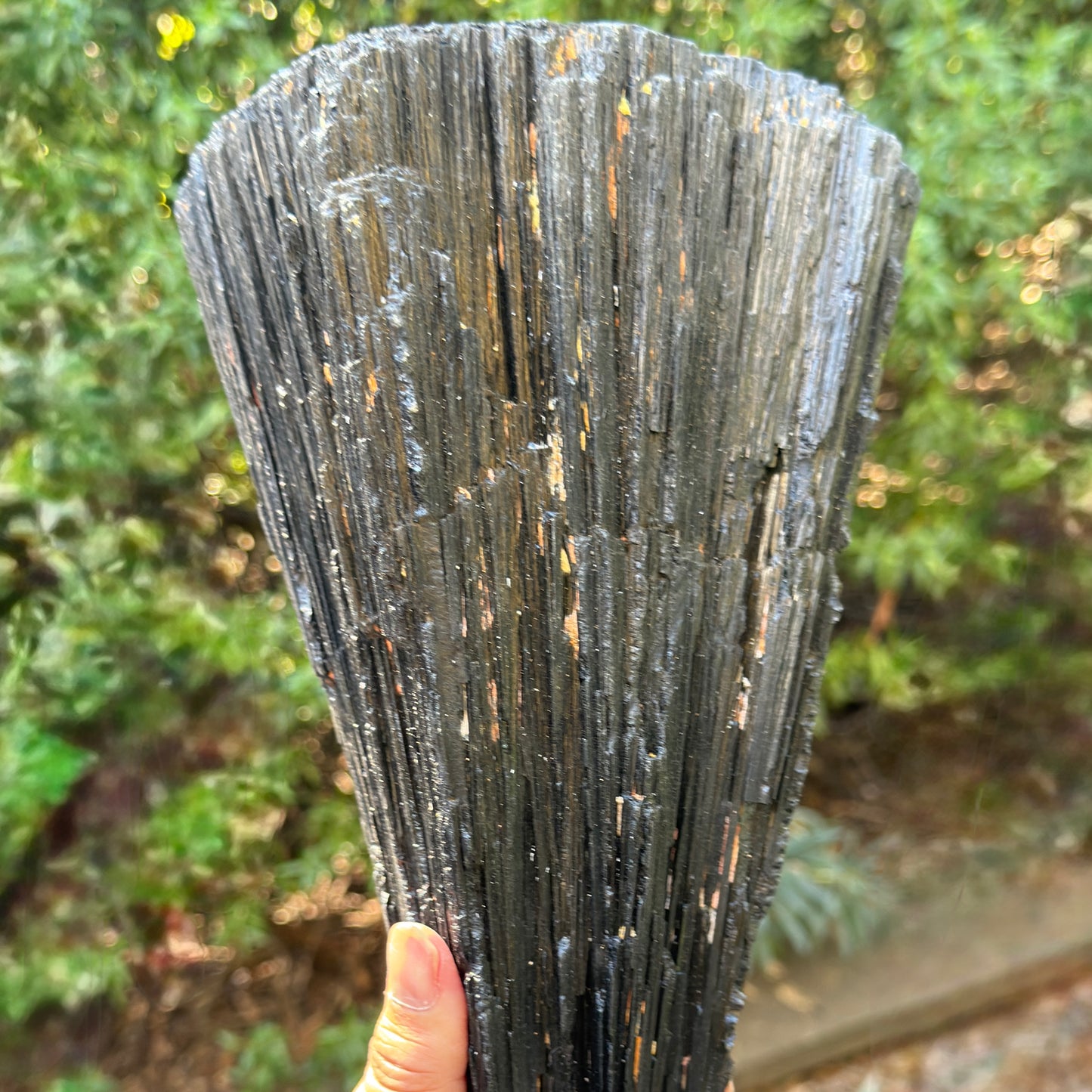 Huge Black Tourmaline Schorl Hay Stack Raw Specimen with Stand Crystal 5kg 11lbs