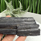 Black Tourmaline Schorl Hay Stack Raw Specimen with Stand Crystal 174g