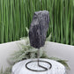 Black Tourmaline Schorl Hay Stack Raw Specimen with Stand Crystal 374g