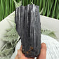 Black Tourmaline Schorl Hay Stack Raw Specimen with Stand Crystal 374g