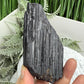 Black Tourmaline Schorl Hay Stack Raw Specimen with Stand Crystal 374g