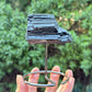 Black Tourmaline Schorl Hay Stack Raw Specimen with Stand Crystal 218g