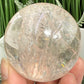 Clear Quartz with Hematoid Fire Quartz Sphere Crystal Ball 260g 57mm