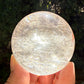 Clear Quartz with Hematoid Fire Quartz Sphere Crystal Ball 260g 57mm