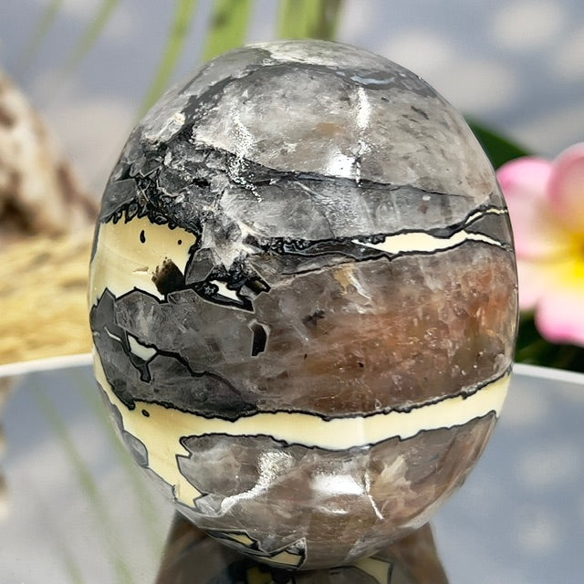 Mosaic Chalcedony Quartz Rare Skull Healing Crystal Carving 651g