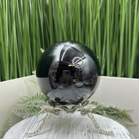 Black Obsidian Sphere Large Crystal Ball 669g 79mm Diameter