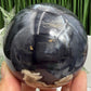 Volcanic Agate Quartz Sphere UV Reactive Crystal Ball 592g 75mm