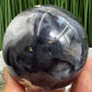 Volcanic Agate Quartz Sphere UV Reactive Crystal Ball 592g 75mm