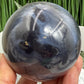 Volcanic Agate Quartz Sphere UV Reactive Crystal Ball 526g 73mm