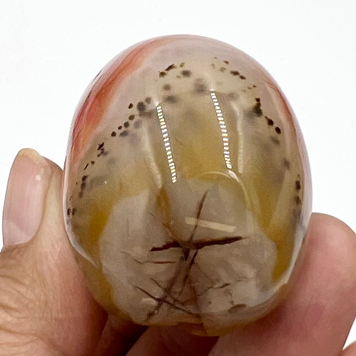 Carnelian Skull 2 Inches Rare Hand Carved Crystal Carving