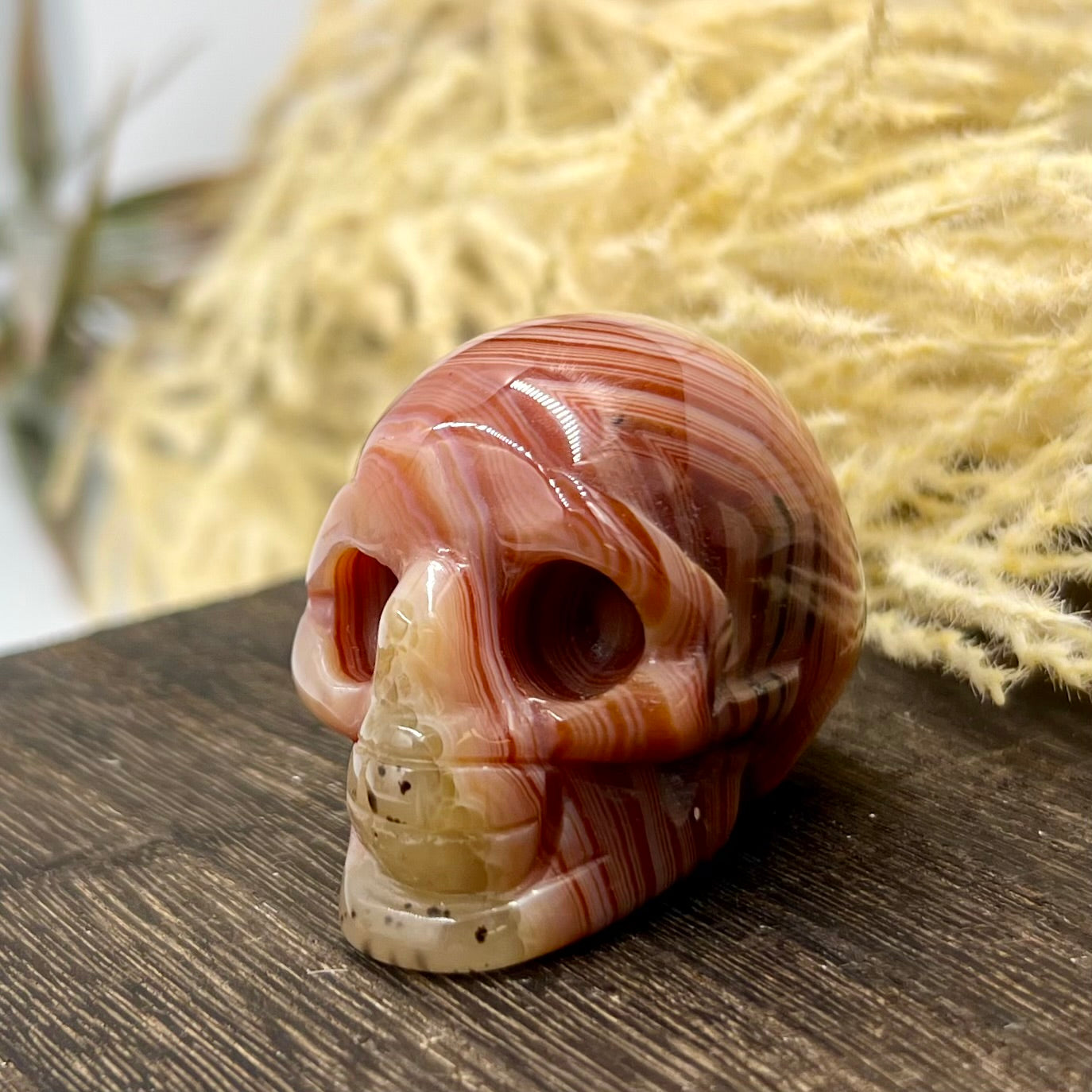 Carnelian Skull 2 Inches Rare Hand Carved Crystal Carving