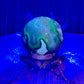 Volcanic Agate Quartz Sphere UV Reactive Crystal Ball 425g 68mm