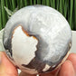 Volcanic Agate Quartz Sphere UV Reactive Crystal Ball 425g 68mm