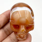 Carnelian Skull 2 Inches Rare Hand Carved Crystal Carving