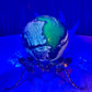 Volcanic Agate Quartz Sphere UV Reactive Crystal Ball 320g 63mm
