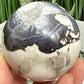 Volcanic Agate Quartz Sphere UV Reactive Crystal Ball 226g 56mm