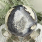 Volcanic Agate Quartz Sphere UV Reactive Crystal Ball 226g 56mm