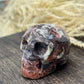 Money Agate Indonesian bloodstone Skull 2 Inches Rare Hand Carved Crystal Carving