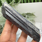 Black Tourmaline Schorl Hay Stack Raw Specimen with Stand Crystal 230g