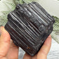 Black Tourmaline Schorl Hay Stack Raw Specimen with Stand Crystal 599g