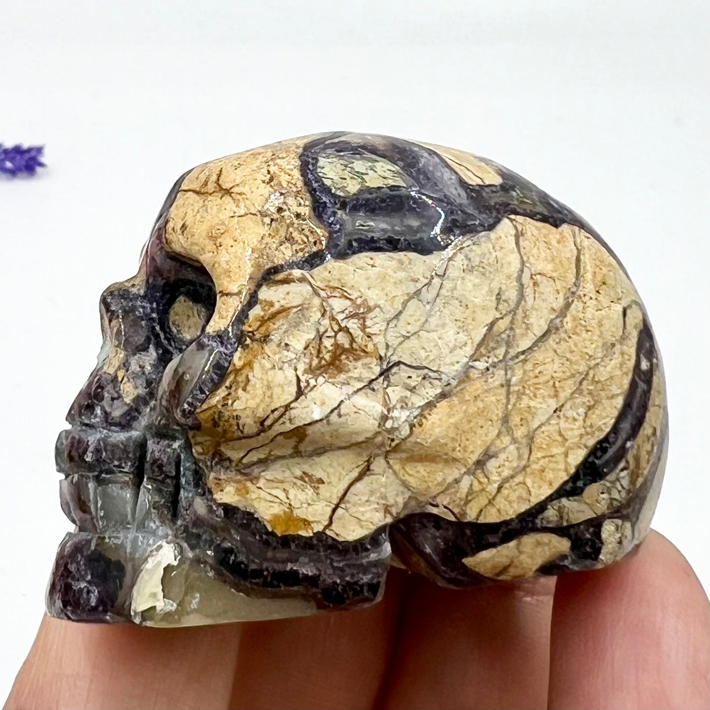 Brecciated Jasper Skull 2 Inches Hand Carved Crystal Carving