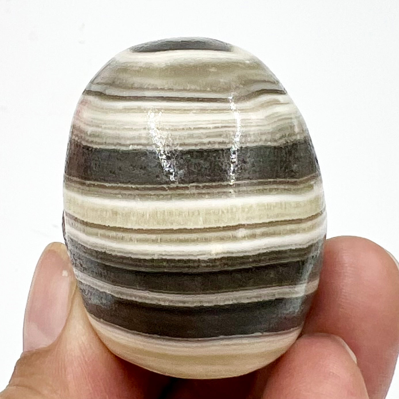 Zebra Phantom Calcite Skull 2 Inches Hand Carved Crystal Carving
