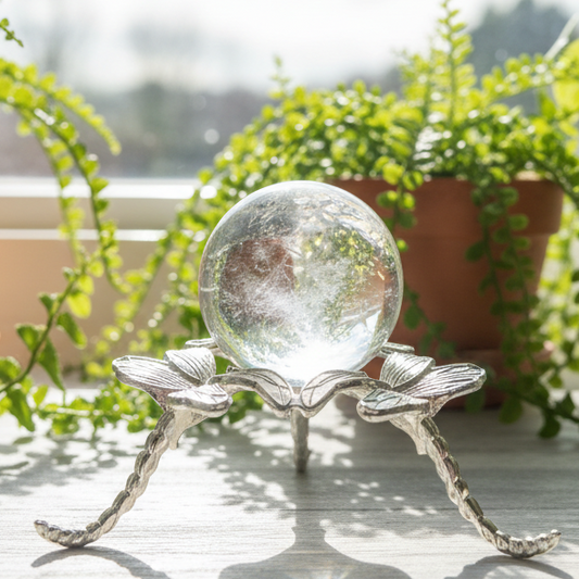 Clear Quartz Sphere Crystal Ball 98g 41mm