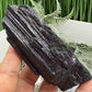 Black Tourmaline Schorl Hay Stack Raw Specimen with Stand Crystal 204g