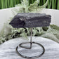 Black Tourmaline Schorl Hay Stack Raw Specimen with Stand Crystal 204g