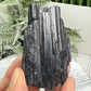 Black Tourmaline Schorl Hay Stack Raw Specimen with Stand Crystal 251g