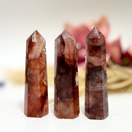Hematoid Fire Quartz Points Towers Crystal Generators YOU CHOOSE