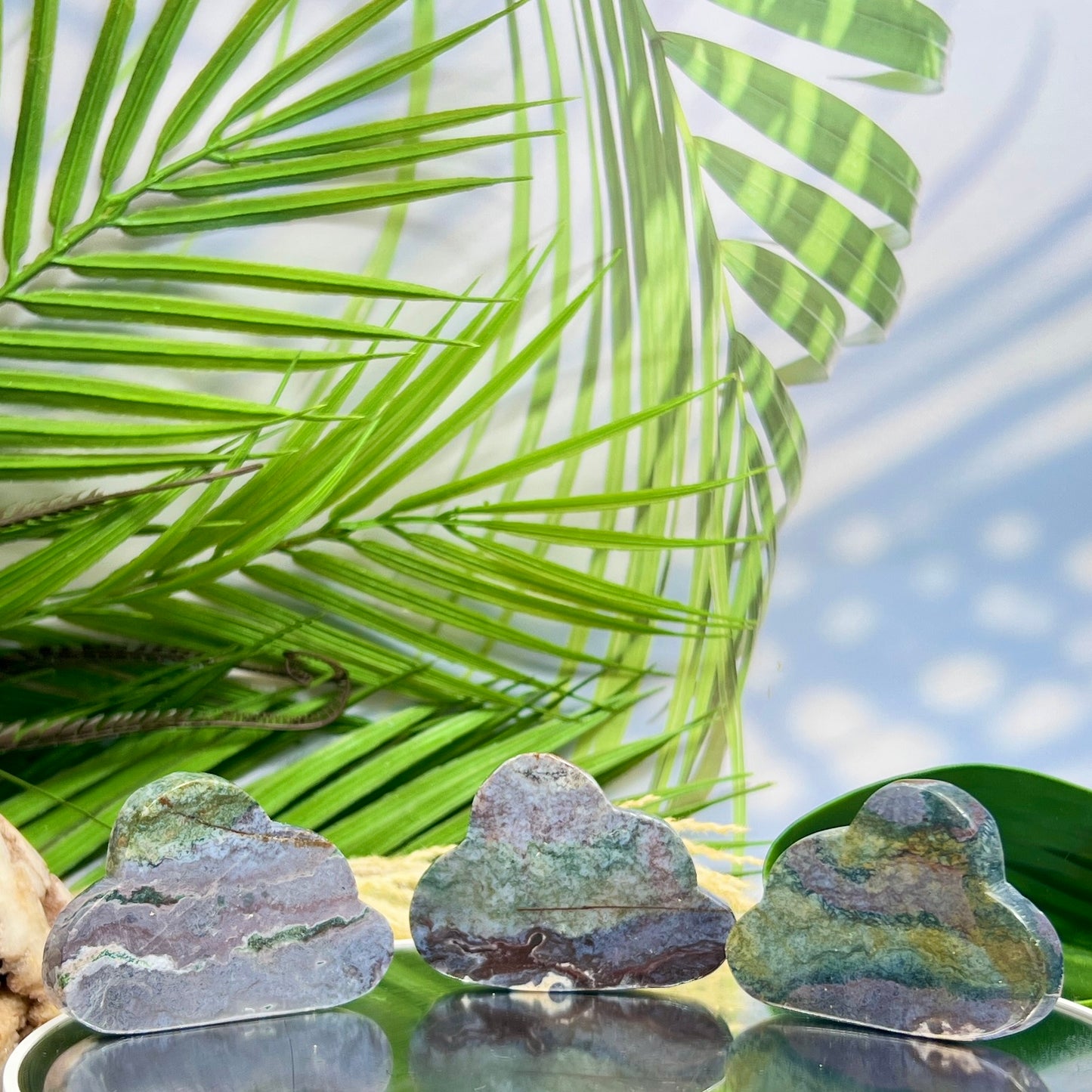 Ocean Sea Jasper Clouds Crystal Carvings YOU CHOOSE